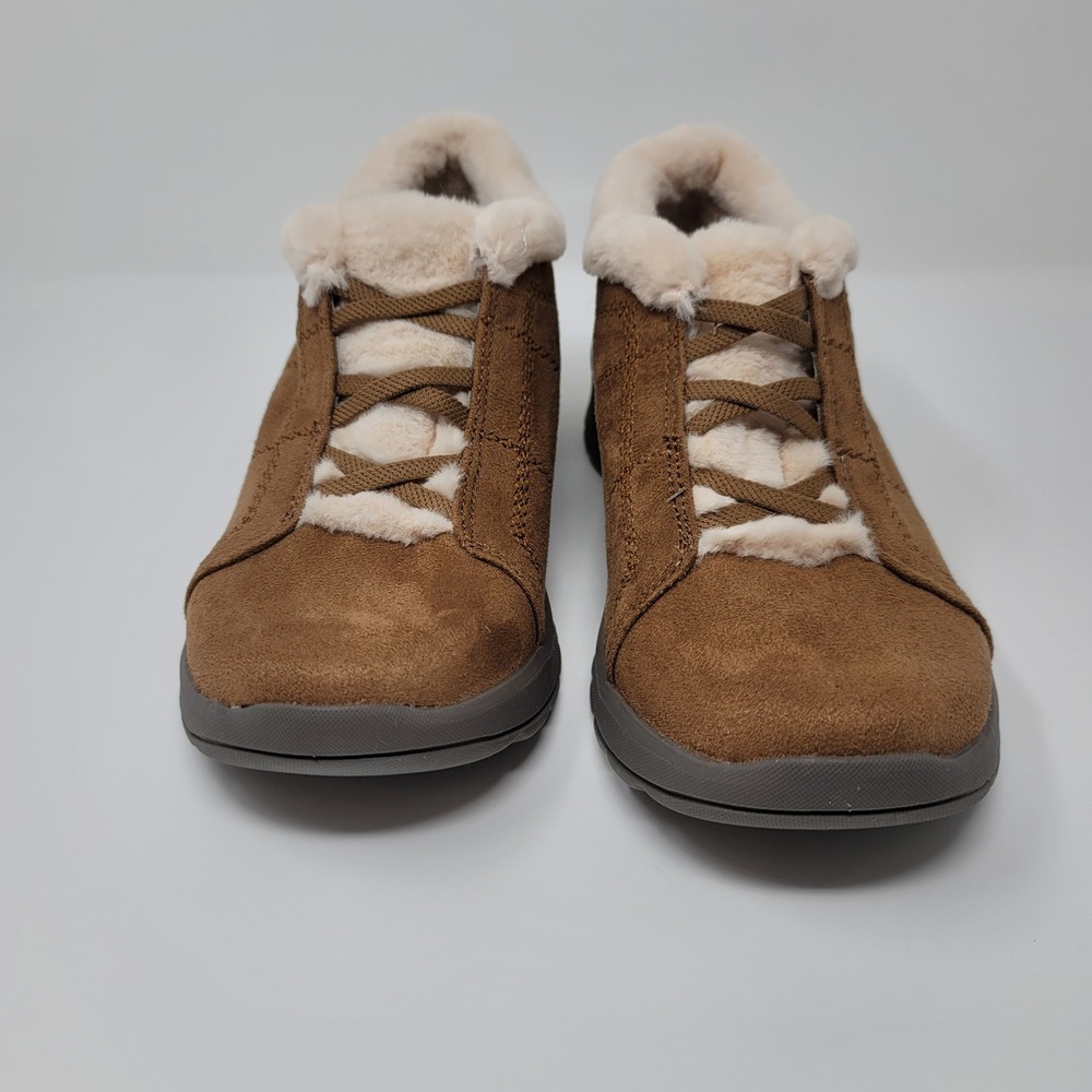 Bzees Golly Toffee Brown Faux Fur SlipOn Ankle Boot Bootie Sz8W Machine Washable - Picture 2 of 14